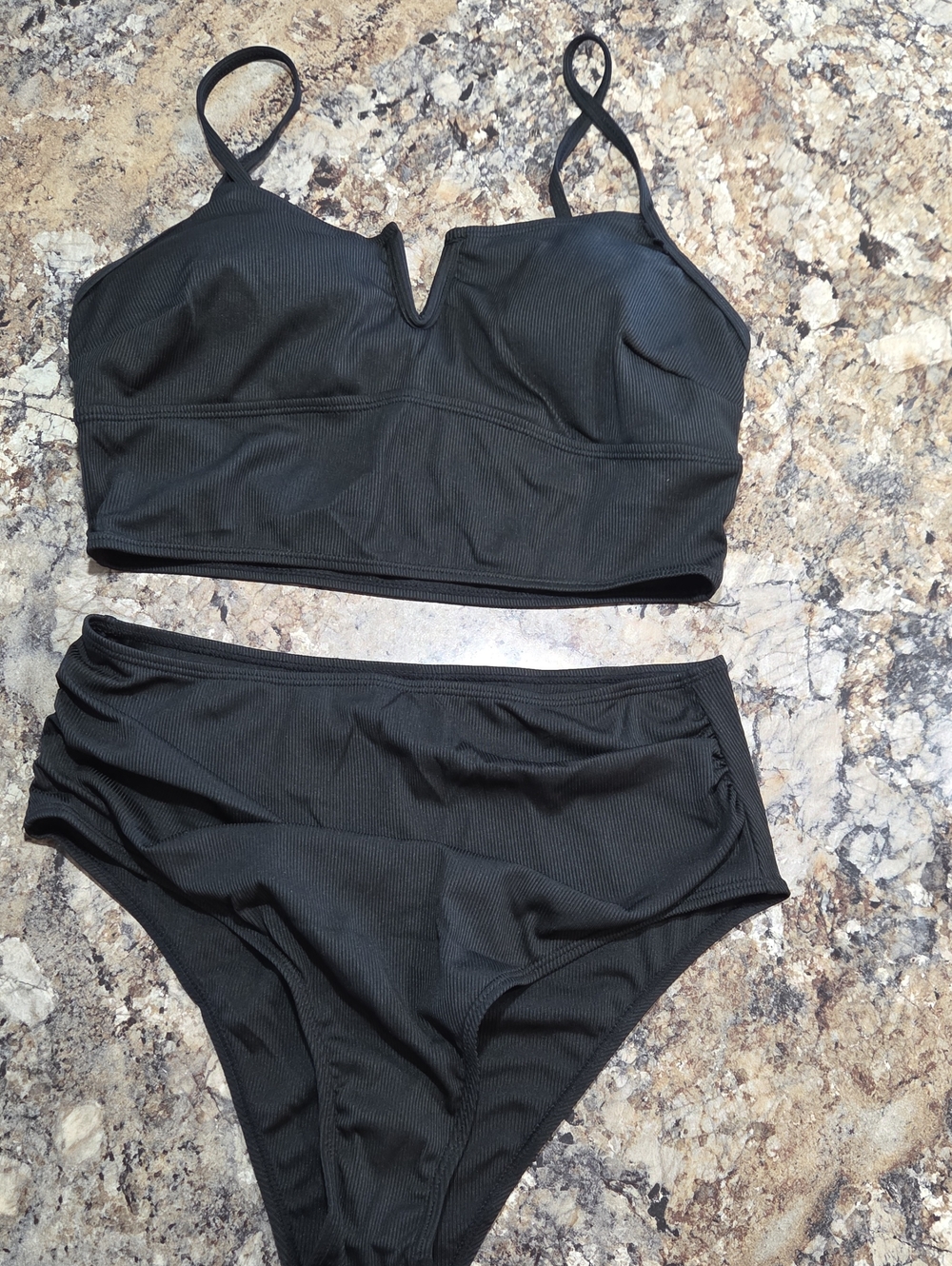 Black Women's High-Waist Bikini Set